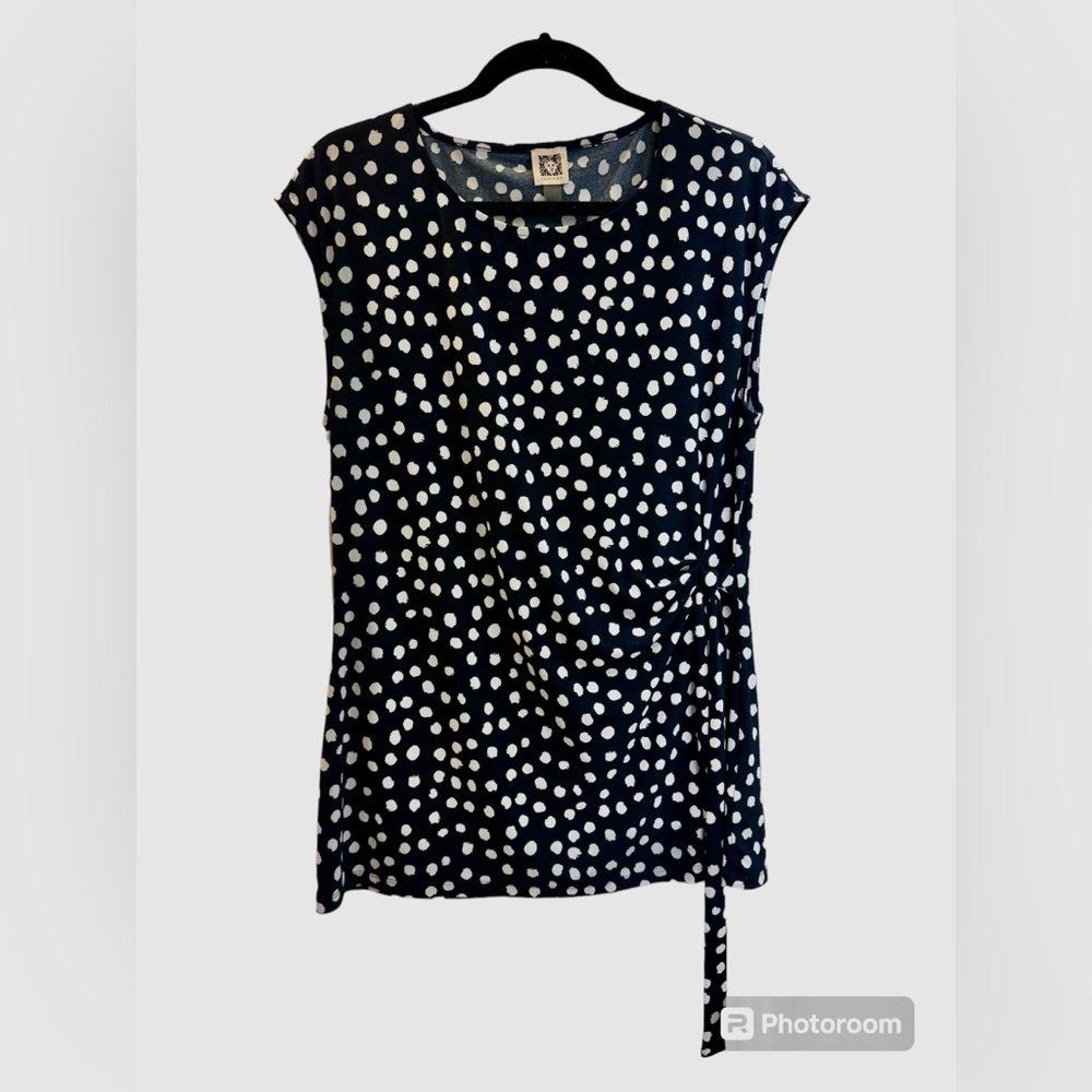 Anne Klein Navy/White Blouse - Size L